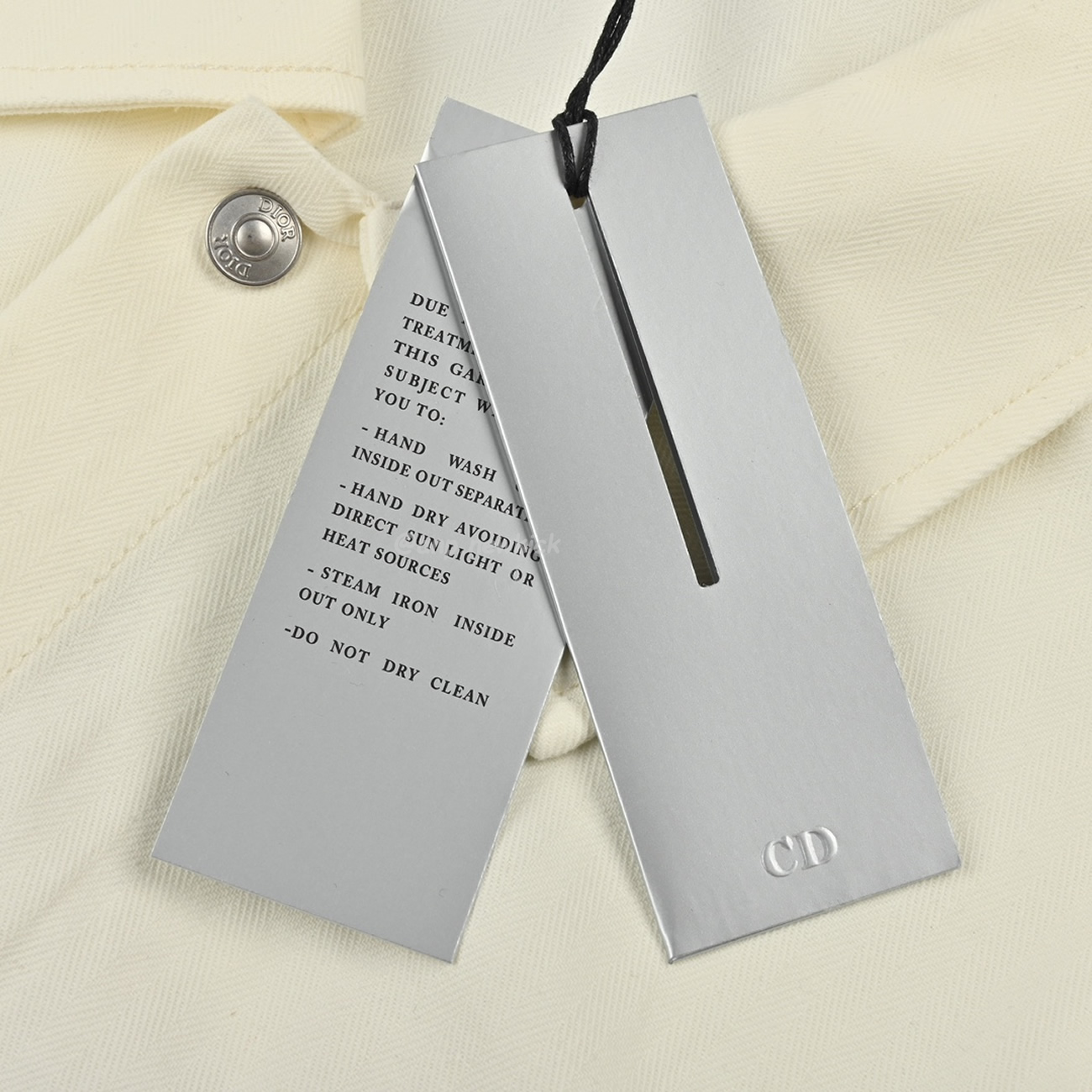 Dior 24ss Off White Cotton Denim Shirt (5) - www.newkick.vip